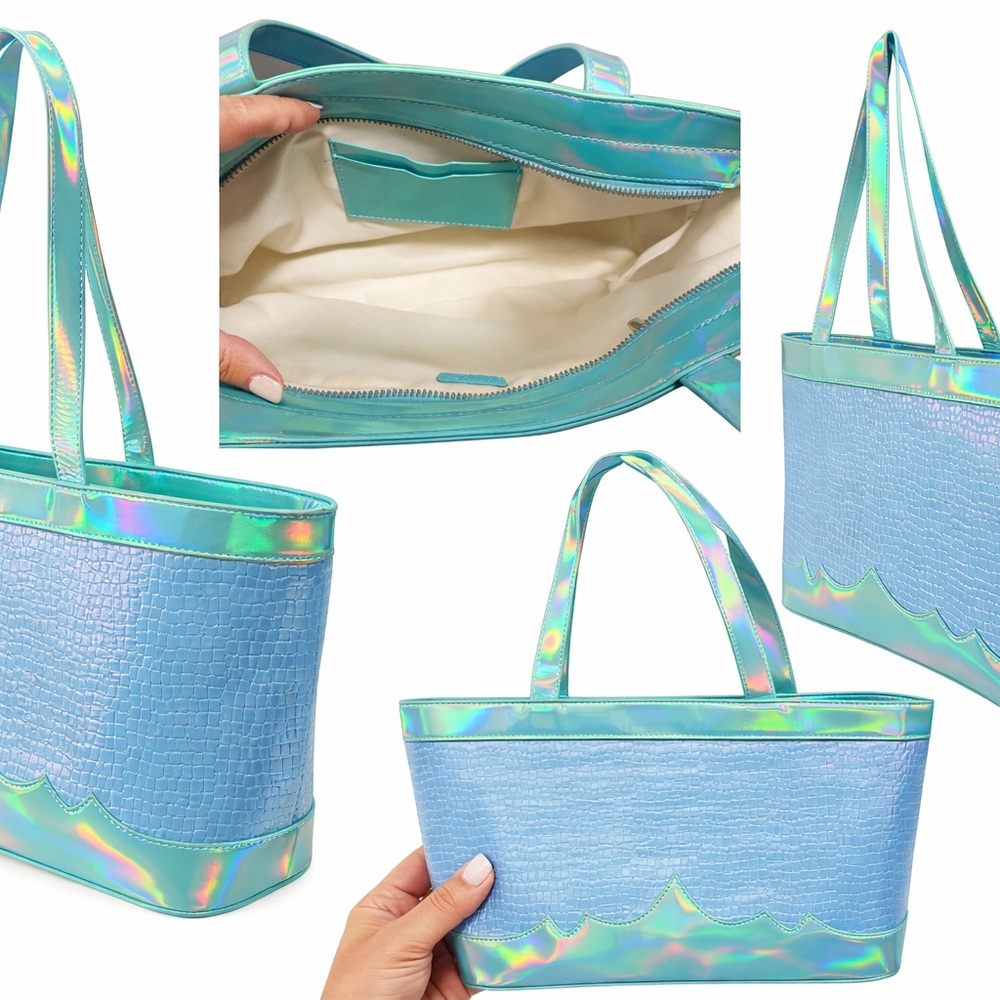 Urban Outfitters Iridescent Aqua Tote